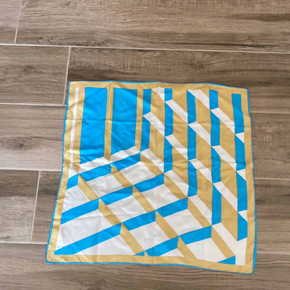 Vintage Vera Neumann square geometric print scarf